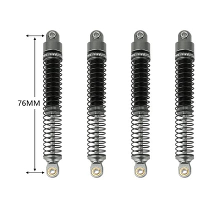 4PCS 53mm/59mm/65mm/78mm Aluminum Shocks Absorbers Oil Threaded Damper for 1/18 RC Crawler TRX4M TRX-4M Bronco Defender K10 Upgrade Parts (78mm-gray) - color: 78mm-gray