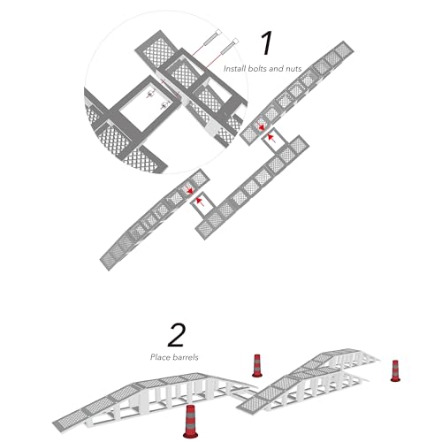 Bumpy Wheel Suspension Challenge Obstacle Model Bridge for 1/18 1/24 Scale RC Crawler Truck