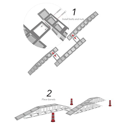 Bumpy Wheel Suspension Challenge Obstacle Model Bridge for 1/18 1/24 Scale RC Crawler Truck