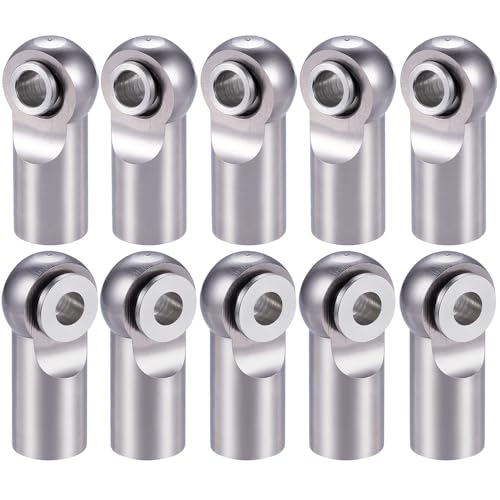 MORLORDY 10Pcs M2.5 Tie Rod End Ball Joint Link Ball Head Holder for RC Car Truck Upgrade Part (Titanium) - color: Titanium