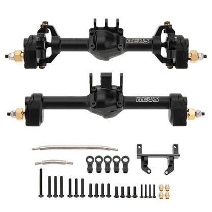 MEUS Racing +4mm TRX4M Portal Axles with Lay Down Servo Mount for Traxxas 1/18 TRX4M RC Crawler