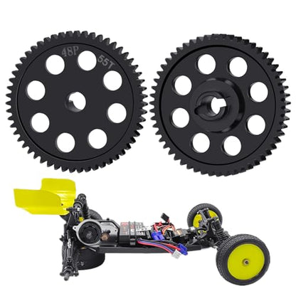 0.5M 55T Direct Drive Spur Gear for Losi 2WD Mini B Drag Mini-T | Steel Boxgear Main Gear Brushed/Brushless 1/16 1/18 RC Car - size: 55T