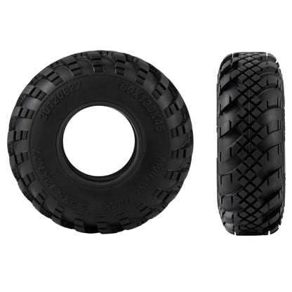 2.2" Super Grip Soft Rubber Slingers Grappler Mud Wheels Tyres | 4pcs 2.2 inch All Terrain Crawler Tires for 1/10 Scale Rock Crawler Car Axial SCX10 90047 D90 TF2 Tamiya CC01 TRX4