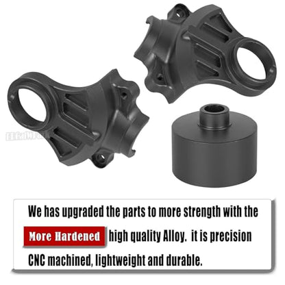 Metal Front & Rear Differential Gear Assembly Upgrades Part for 1/10 Big Rock Vorteks Granite Senton Granite 3S BLX Senton Mega 550,1/8 Infraction Typhon Vendetta 3S BLX,Black