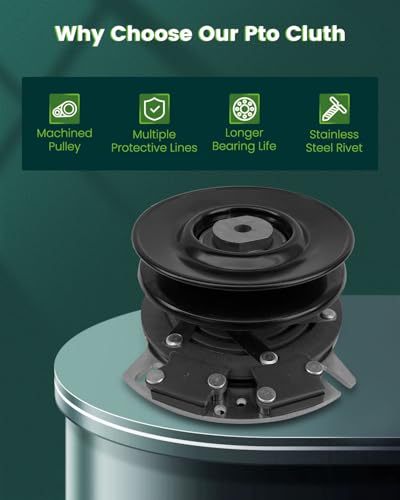 SCITOO AM136787 Electric PTO Lawn Mower Clutch Compatible for John Deere | AM136787 AM137323 |for Warner 5219-88 - style: AM134397