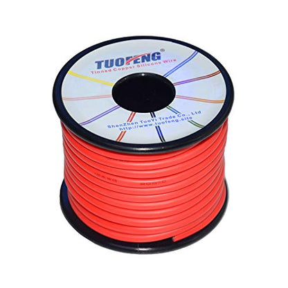 TUOFENG 12 AWG Silicone Wire - Flexible Tinned Copper, Red/Black 70ft - size: 12 AWG 2 colors wire 35ft