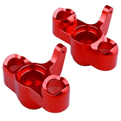 Aluminum Front Steering Blocks Steering Knuckle for Arrma 1/8 Kraton/Outcast/Notorious 6S BLX Upgrades Parts,Replace AR330505 (Red) - color: Red