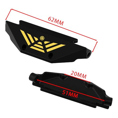 Brass Black Coating Side Plates Pedal Body Bracket for 1/24 RC Crawler Axial AX24 Car DIY Chassis Frame Kit Metal Upgrade Parts