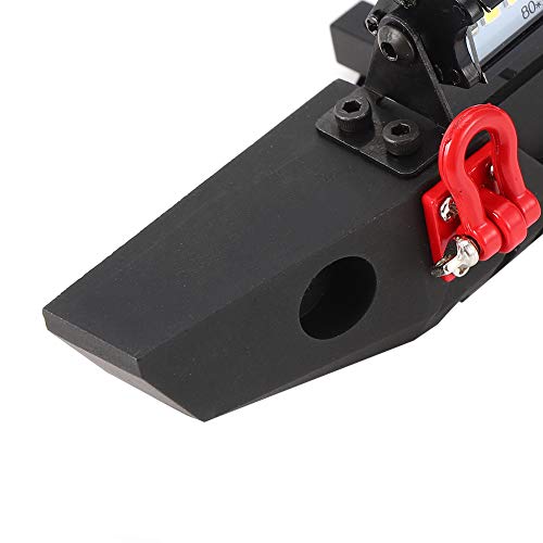 Heavy Duty Metal Anticollision Front Bumper with LED Light Bar for SCX10 90046 1 10 Scale RC Crawler Car Accessories Upgrade Parts