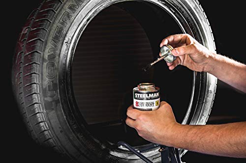 Steelman Chemical Vulcanizing Cement for Rubber Tire and Tube Repairs - 8oz. Fast-Drying, Contains Vulcanization Accelerators, Suitable for Chemical or Heat Vulcanization