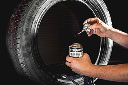 Steelman Chemical Vulcanizing Cement for Rubber Tire and Tube Repairs - 8oz. Fast-Drying, Contains Vulcanization Accelerators, Suitable for Chemical or Heat Vulcanization