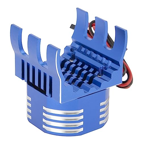 DKKY RC Motor Cooling Fan Heatsink 21000RPM 36mm for Traxxas TRX4 TRX6 Axial SCX10 540 550 1406 1410 1415 1412 Motor (Blue) - style: Blue