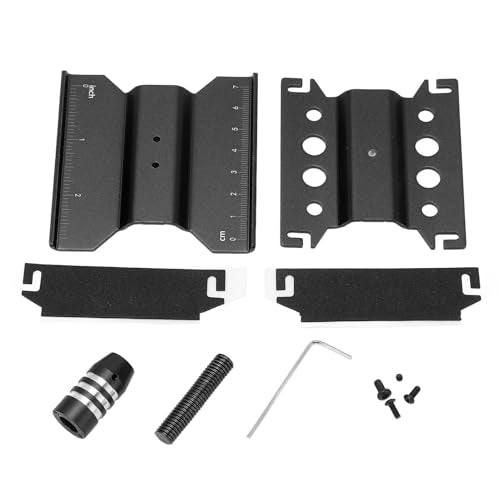 Qiilu RC Car Stand 360 Degree Aluminum Alloy Work Station for RC Cars + Height Repair Tool Kit Compatible with 1/18 1/24 Scale - RC Vehicle Scale Accessories (Black) - color: Black