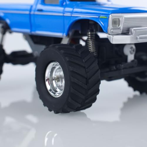 JABAILE 3602 1/36 4WD 2.4G Radio Controlled Off Road Vehicles Mini Crawler Car Lipo Battery Lights RTR RC Toys Model Gift Hobby Model - color: 3602-blue