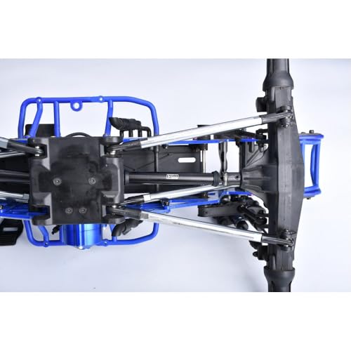 4140 Carbon Steel+Alloy 6061-T6 Front+Rear Universal Center Slider Driveshaft for LOSI 1/8 LMT 2.0 Grave Digger 4X4 Solid Axle Brushless Monster Truck-LOS04028 Upgrades - Blue
