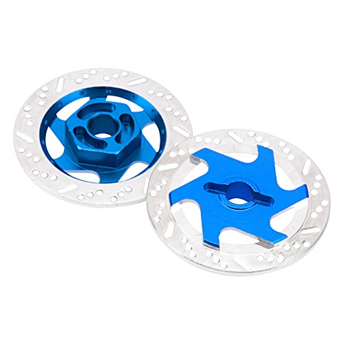 4Pack ShareGoo Metal 12mm Hex Hub Wheel Rim Tires Brake Disc Compatible with Traxxas Tamiya HSP HPI Redcat Racing 1/10 On-Road RC Car (Dark Blue) - color: Dark Blue