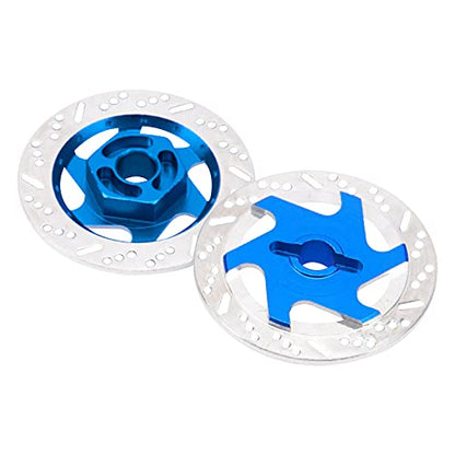4Pack ShareGoo Metal 12mm Hex Hub Wheel Rim Tires Brake Disc Compatible with Traxxas Tamiya HSP HPI Redcat Racing 1/10 On-Road RC Car (Dark Blue) - color: Dark Blue
