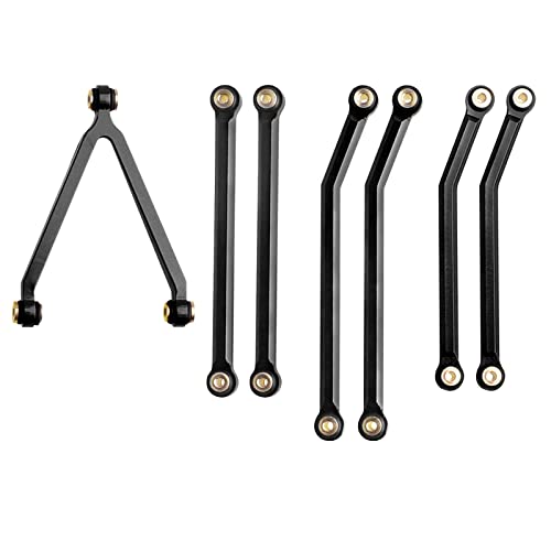 High Clearance Chassis Links Set for SCX24 Bronco JLU C10 AXI00001 AXI00002 Axial 1/24 RC Crawler Car (Black) - color: Black