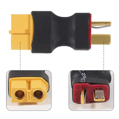 4 Pairs XT60 to T-Plug Connectors Kit XT60 Plug Male Female Connector to T Plug Male Female Connector for RC Battery