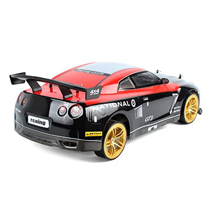 RC Buggy 70km/H High-Speed Drift Racing 2.4G 4WD Electric RC Vehicle RC Flat Running Drift Rally Racing Rubber Tire RC Truck Gift Replacement Tires,2 Batteries - color: Dark