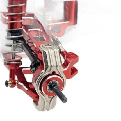 for UD UD1201 UD1202 UD-12PRO Metal Front Steering Cup Steering Knuckle Rc Car Truck for Buggy Accessories Upgrade Parts RC Steering Knuckles Cup(Red) - size: Red