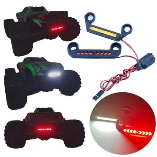 RC Car Spotlight Kits for Traxxas for Mini for Maxx 1/16 5-12V Front Rear Lighting System Bright Lamp RC Car Upgrade Accessories Replacement Parts(Front and Rear Light) - size: Front and rear light