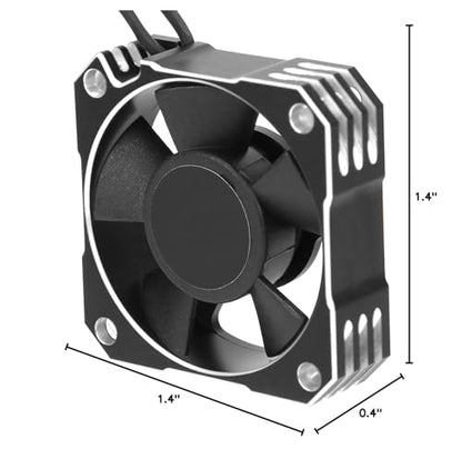 21000RPM RC Motor Cooling Fan, 8.5V 35MM Brushless RC Motor Heatsink, ESC Cooling Fan Heat Dissipation for 1/10 1/12 1/8 RC Car Sensored Brushless Motor(Silver)
