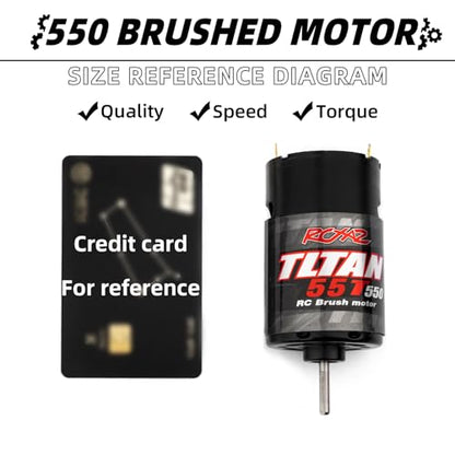 RC Car 550 55T Motor Brushed High Torque Waterproof Motor for 1/10 RC Crawler Axial SCX10 AXI03007 JL 90046 TRX4 TRX6 RC Car Boat Motor 550 Brushed Suitable for Climbing Off-Road