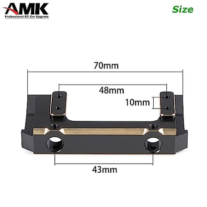 Brass SCX10 II Front Bumper Mounts 86g Servo Mount for 1/10 RC Crawler Redcat Gen 7 Axial SCX10 Upgrades Metal LCG Chassis