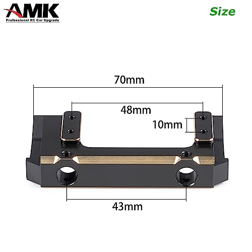 Brass SCX10 II Front Bumper Mounts 86g Servo Mount for 1/10 RC Crawler Redcat Gen 7 Axial SCX10 Upgrades Metal LCG Chassis