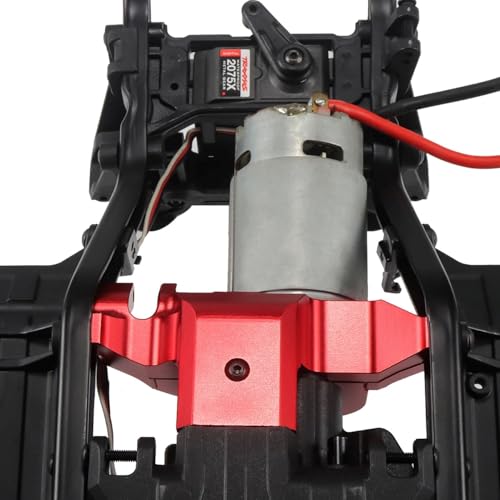 Aluminum Alloy Motor Plate Upper Spur Gear Cover for 1/10 RC Car Crawler TRX4 Chassis Bronco Defender Sport K5 TRX6 8290 Upgrade (Red Set) - color: Red Set