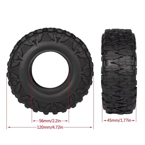 RC Car Assortment for TRX4 for SCX10 for Capra for Wraith RR10 86190 AXX4 YK4083 4PCS 2.2" Crawler Tires Mud Grappler Tyre 1/10 rc Car Trucks