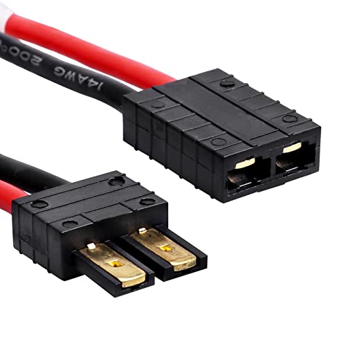 Hobbypark RC Battery/Charger Adapter Connector for Traxxas to Tamiya Plugs with 14AWG Gauge Wire