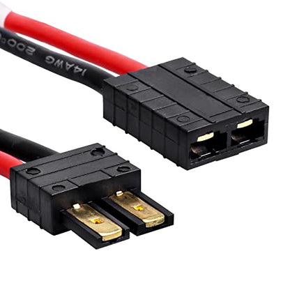 Hobbypark RC Battery/Charger Adapter Connector for Traxxas to Tamiya Plugs with 14AWG Gauge Wire