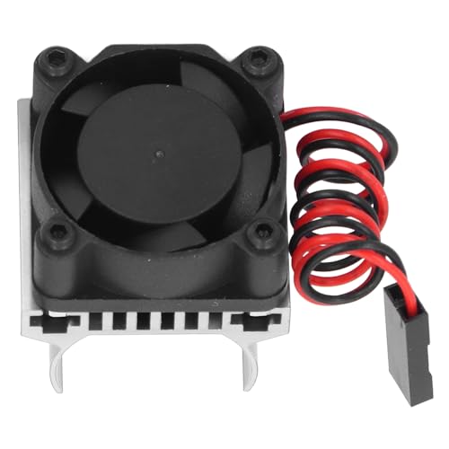 VGEBY RC Motor Cooling Fan, Efficient Heat Dissipation Compact 1/18 Scale Heatsink for RC Enthusiasts Hobbyists Racing Maintenance - color: Silver