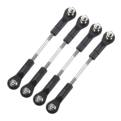 MECCANIXITY 4Pcs Adjustable Turnbuckles Camber Link, 59-69mm Turnbuckle Rod Steering Servo Linkage with M3 Ball Head Rod Ends for RC Car Replace Parts - size: 59-69mm