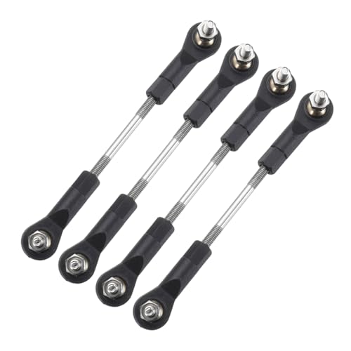 MECCANIXITY 4Pcs Adjustable Turnbuckles Camber Link, 59-69mm Turnbuckle Rod Steering Servo Linkage with M3 Ball Head Rod Ends for RC Car Replace Parts - size: 59-69mm