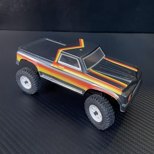 Hobby Axial 1/30 RC Crawler Plastic Clear Body Shell for SCX30 Ford Bronco Hand-Painted Graffiti DIY Upgrades (Model 4)