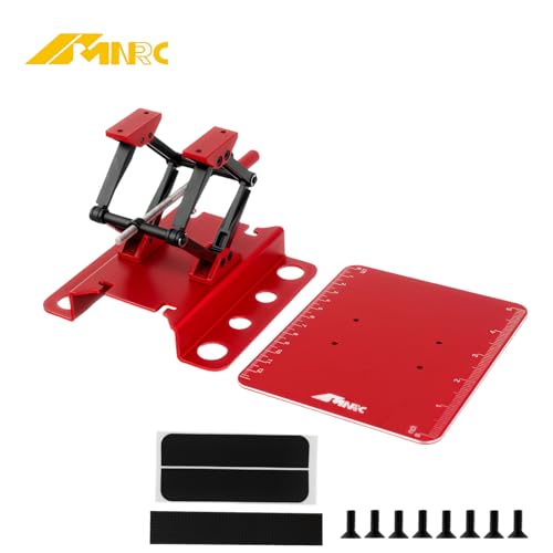 Alum Adjustable RC Car Stand Repair Work Station for 1/12 1/10 Slash TRX4 Axial Arrma Redcat Losi Series Workstation Upgrades Part Red - color: Red