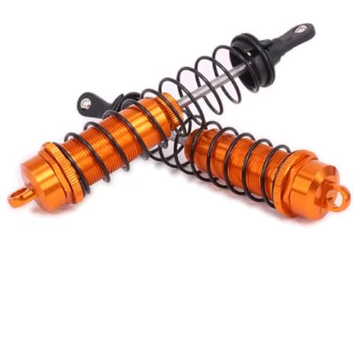 Rc Dampers Spare Parts for Off-Road Vehicle Truck Crawler 1/8 140mm 2PCS Set Aluminum Adjustable Shock Absorber RC Car Upgrade Parts(Orange) - color: Orange