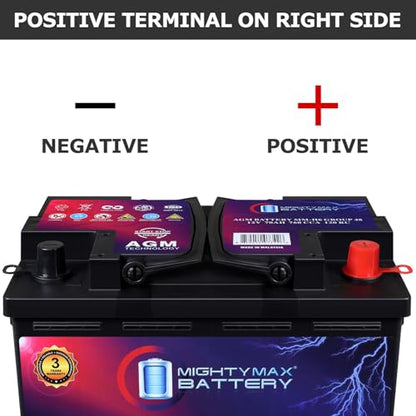 Mighty Max Battery MM-H6 Start and Stop Car BCI Group Size 48 12V 70 AH, 120RC, 760 CCA Rechargeable AGM Car Battery - style: Group 48