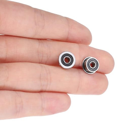 uxcell F685-2RS Flanged Ball Bearing 5x11x5mm Double Sealed Chrome Steel Flange Bearings, 10pcs - size: F685-2RS