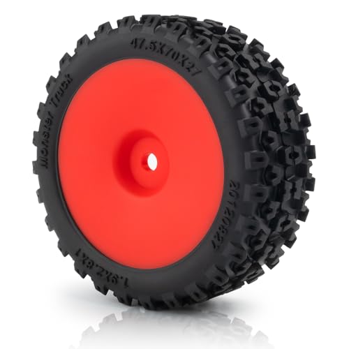 1/18 RC Car Wheel Rims Tires Upgrades for 1/18 ARRMA Typhon Grom 4PCS - color: Green