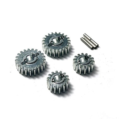 FCX24 Upgrades Gears, Metal Harden Steel Portal Axle Drive Gear Set, 21T＆14T, Steering Cup Rear Wheel Seat Gear for FMS FCX24 1/24 RC Crawler Car Upgrades Parts Kit (8PCs Slive) - color: 8pcs Slive