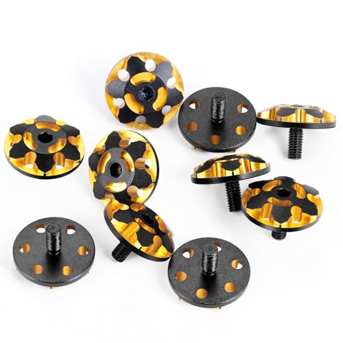 Wing Mount Buttons M3 Rear Fixed Tail Wing Washer, #A Gold | 2Pcs, Aluminum, For 1/10 Sakura D4 D5, RC Off Road Short Truck Buggy Racing Car - color: #a Gold