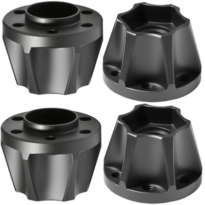 RC 15mm Metal Wheel Hex Hubs Extension Combiner Compatible with 1.9”/2.2” Beadlock Wheel Rim TRX4 Axial SCX10 Traxxas Wraith Gen7 Gen8 D90 CC01 1/10 RC Crawler, 4 Pcs - color: Black, size: 15mm
