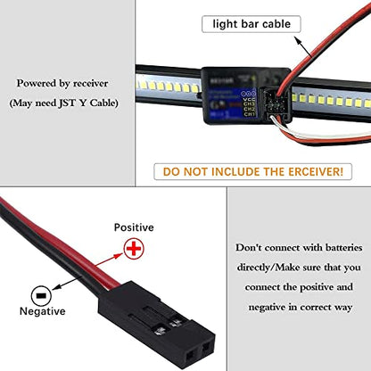 Globact Super Bright RC LED Light bar Roof LED Lamp Kit 36 LED Light Bar for Traxxas TRX-4 SCX10 90027 SCX10 II 90046 RC4WD D90 1/10 RC Rock Crawler Car