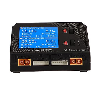 Drone Lithium Battery Charger 2 Channel Smart Black 200W 10A for RC Quadcopter and Drone Enthusiasts