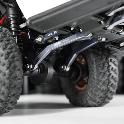 INJORA Aluminum High Clearance 4 Links Set for 1/24 Axial SCX24 GX470 RC Crawler Upgrade(Black) - color: Black