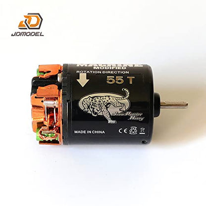 JDM 540 Brushed Motor 55T for 1/14 Rc Crawler Cars Lesu Rc Tractor Truck,Compatible with DIY Tamiya Model